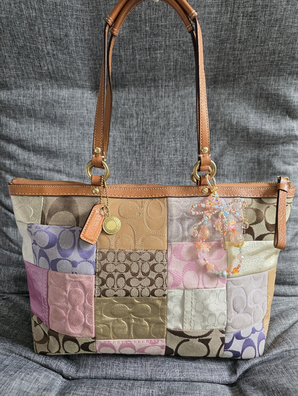 Coach Y2k Pastel Patchwork Tote Bag